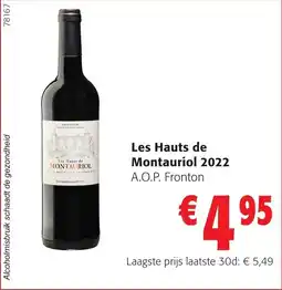 Colruyt Les Hauts de Montauriol 2022 A.O.P. Fronton aanbieding