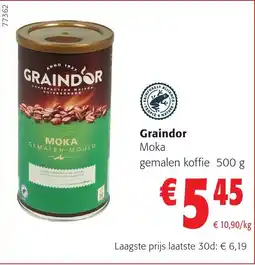 Colruyt Graindor moka gemalen koffie aanbieding