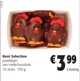 Colruyt Boni selection paaskipjes van melkchocolade aanbieding