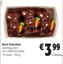 Colruyt Boni selection paasfiguurtjes van melkchocolade aanbieding
