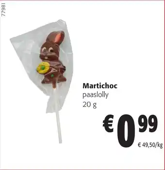 Colruyt Martichoc paaslolly aanbieding