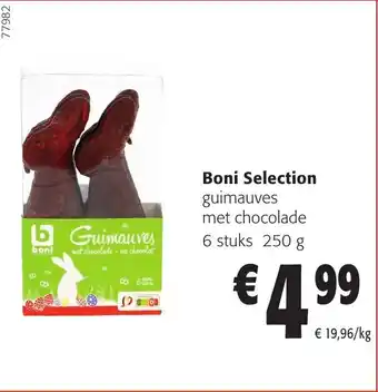 Colruyt Boni selection guimauves met chocolade aanbieding