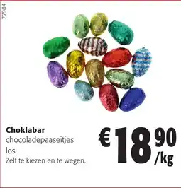 Colruyt Choklabar chocoladepaaseitjes aanbieding