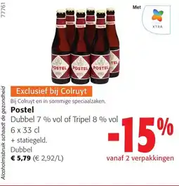 Colruyt Postel dubbel 7% vol aanbieding