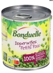 Colruyt Bonduelle doperwtjes aanbieding