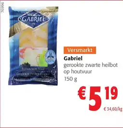 Colruyt Gabriel gerookte zwarte heilbot op houtvuur aanbieding