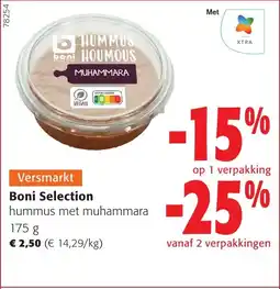 Colruyt Boni selection hummus met muhammara aanbieding