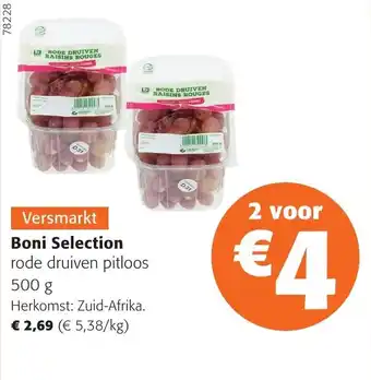 Colruyt Boni selection rode druiven pitloos aanbieding