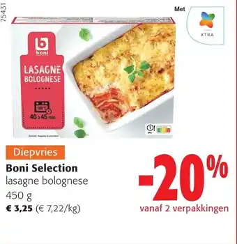 Colruyt Boni selection lasagne bolognese aanbieding