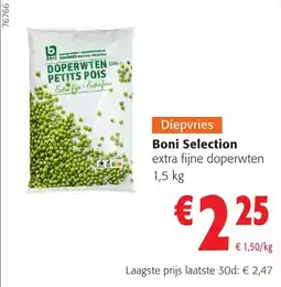 Colruyt Boni Selection extra fijne doperwten aanbieding