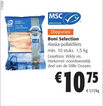 Colruyt Boni selection alaska pollakfilets min aanbieding