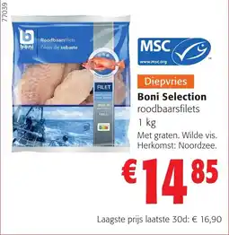 Colruyt Boni selection roodbaarsfilets aanbieding