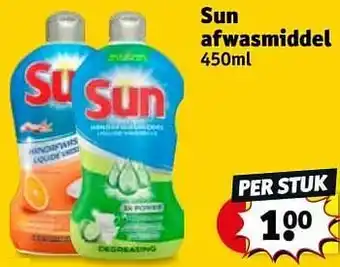 Kruidvat Sun afwasmiddel 450ml aanbieding