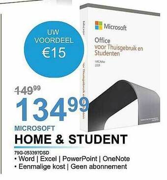 AUVA Microsoft Home & Student aanbieding
