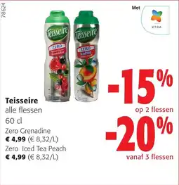 Colruyt Teisseire alle flessen aanbieding