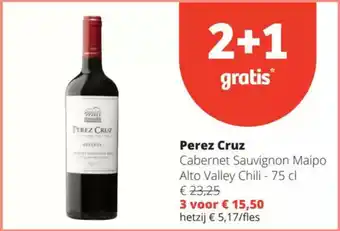 Spar Perez Cruz Cabernet Sauvignon Maipo Alto Valley Chili aanbieding