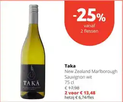 Spar Taka New Zealand Marlborough Sauvignon wit aanbieding