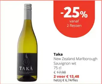 Spar Taka New Zealand Marlborough Sauvignon wit aanbieding