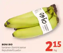 Spar Boni bio bananen Dominicaanse aanbieding