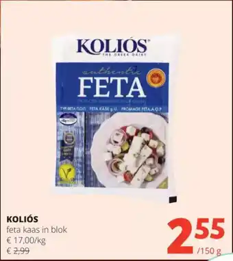 Spar Koliós feta kaas in blok aanbieding