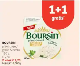 Spar BOURSIN plant-based garlic & herbs aanbieding