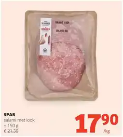 Spar Spar salami met look aanbieding