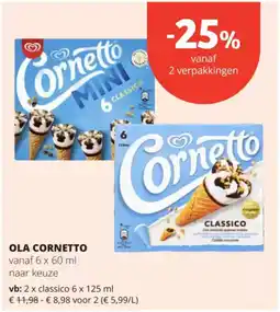 Spar Ola cornetto aanbieding