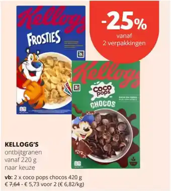 Spar Kellogg's ontbijtgranen aanbieding