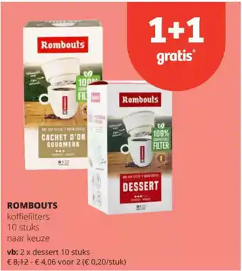 Spar Rombouts koffiefilters aanbieding