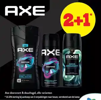 Spar Axe deororant & douchegel, alle varianten aanbieding