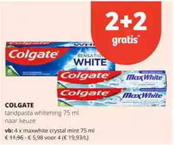 Spar Colgate tandpasta whitening aanbieding