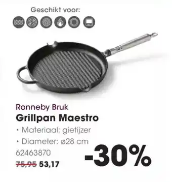 Hanos Ronneby bruk grillpan maestro aanbieding