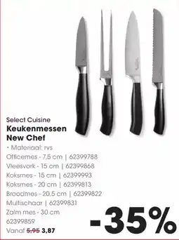 Hanos Select cuisine keukenmessen new chef aanbieding