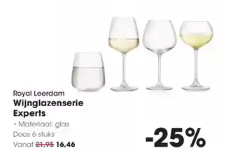 Hanos Royal leerdam wijnglazenserie experts aanbieding