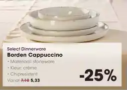 Hanos Select dinnerware borden cappuccino aanbieding