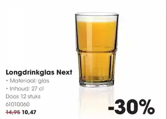 Hanos Longdrinkglas next aanbieding