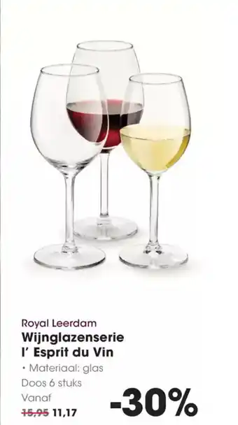 Hanos Royal leerdam wijnglazenserie i esprit du vin aanbieding