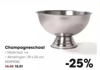 Hanos Champagneschaal aanbieding