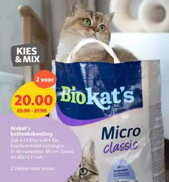 Maxi Zoo Biokat's kattenbakvulling aanbieding