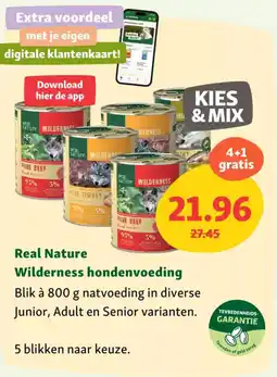 Maxi Zoo Real nature wilderness hondenvoeding aanbieding