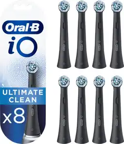 Coolblue Oral-B iO Ultimate Clean Noir avec Indicateur de Couleur (8 pièces) aanbieding