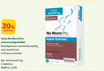 Maxi Zoo Emax no worm pro ontwormingsmiddel aanbieding