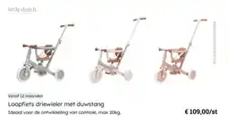 Multi bazar Loopfiets driewieler met duwstang aanbieding