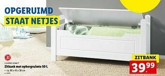 Lidl Zitbank met opbergruimte aanbieding