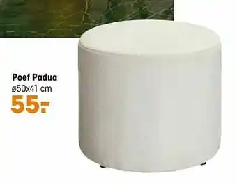 Kwantum Poef padua aanbieding