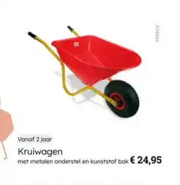 Multi bazar Kruiwagen met metalen onderstel en kunststof bak aanbieding