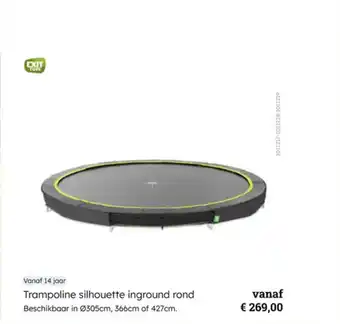 Multi bazar Trampoline silhouette inground rond aanbieding