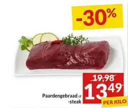 Intermarché Paardengebraad of steak aanbieding