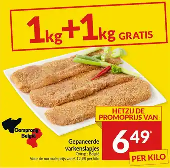 Intermarché Gepaneerde varkenslapjes aanbieding