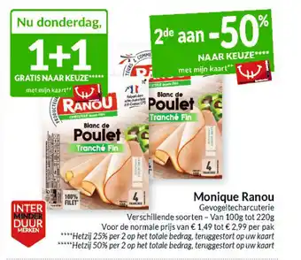 Intermarché Monique ranou gevogeltecharcuterie aanbieding